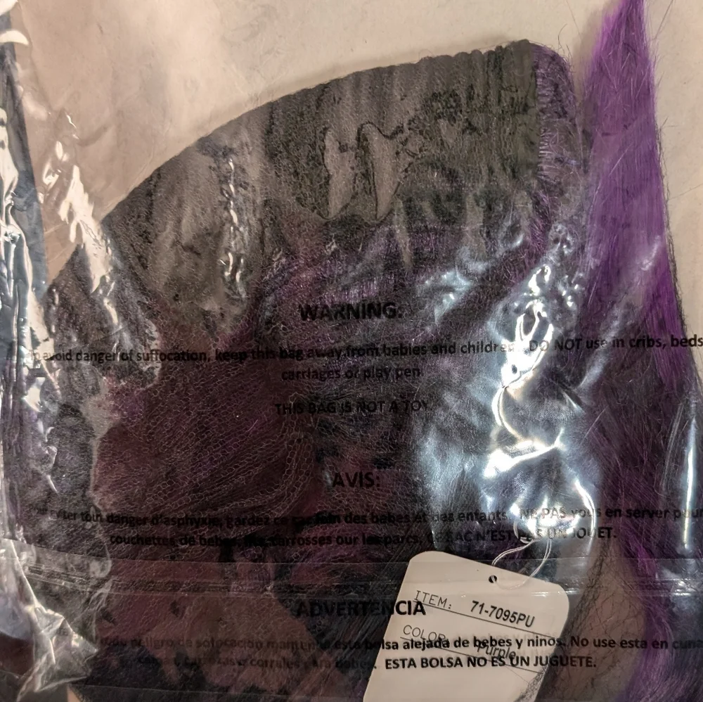 Purple Rocker Wig - Picture 3 of 3